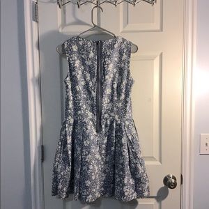 Flattering floral blue dress